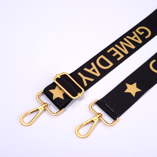 Image of Game Day Purse Strap Replacement Crossbody Wide Shoulder Strap Star Football Strap for Stadium Approved Clear Bag