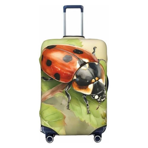 Cute Ladybugs Travel Luggage Cover for Suitcase Anti-Scratch Fashion Suitcase Protector Washable Elastic Baggage Covers Fits 18-21 Inch Luggage for Travel Beach Holiday