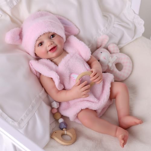 BABESIDE Drink and Wet Reborn Baby Dolls Girl – 17 Inch Lifelike Handmade Soft Vinyl Baby Doll, Can Drink & Pee, Real Life Baby Doll with Accessories, Gift for Girls Age 3+ Pretend Play & Collection by BABESIDE - Used condition - US$34.93
