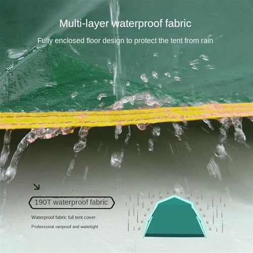 Carpa automática para camping 1-3 personas verde miniatura 4
