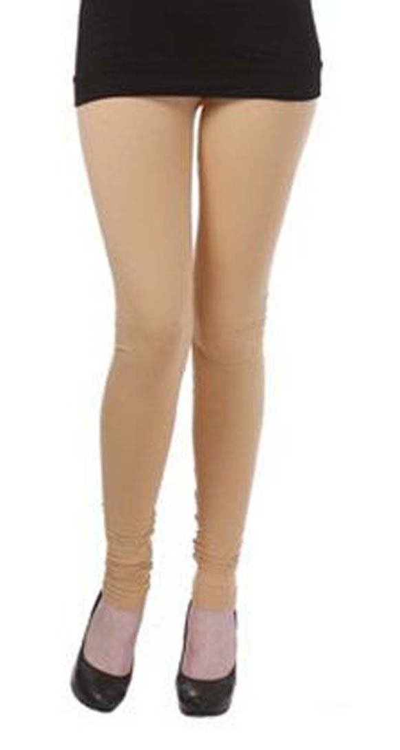 elegance1234 Girl's Cotton Lycra Full Ankle for Casual/Sport/Active Ankle Legging Stretchy Quality ***Same Day (7-8 Years, TAN)