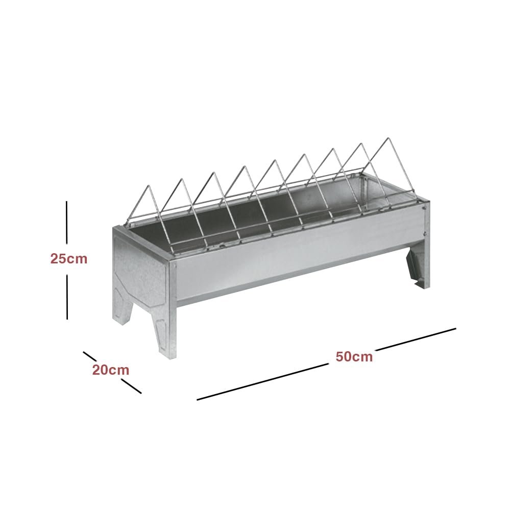 FINCA CASAREJO Comedero para gallinas metálico de 50 cm. Comedero para faisanes, Pavos, gallinas y Aves de Corral. (2)