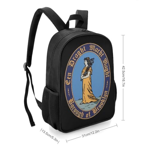Flag of Brooklyn New York Travel Backpack Casual Daypack Shoulder Bag with Adjustable Shoulder Straps for Hiking2
