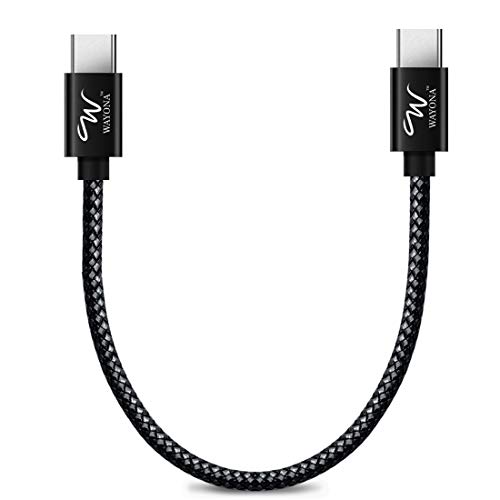 Image of Wayona Type C to Type C 65W Short Powerbank fast charging cable compatible for iPhone 15 /15 Pro /Max Android Samsung Galaxy S25 Ultra /S24 /S23 /S22,Flip,iPad,Google, Macbook & Laptops (Black,0.25M)