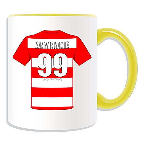 Personalised Gift Hamilton Academical Mug, motivo: squadra di calcio , colori disponibili), con nome e messaggio on Your Unique-Tazza The Accies, Ceramica, Giallo