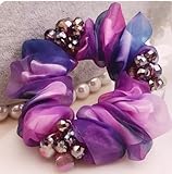 ADIASEN 1 cinta elástica para el pelo de gasa para el intestino grueso, accesorios para mujer, color morado