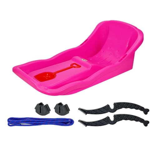 predolo 35 Inch Snow Sliding Device for Outdoor Fun, Suitable for Grass and Sand, Rose Red