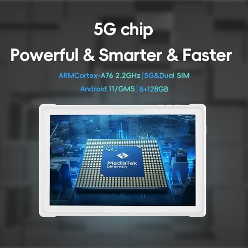 Image of S91A-2D Ultra Thin Rugged Tablet - 10.1 inch Octa-Core Lightweight Android 11 Tablets, 8 GB RAM+128GB ROM,Waterproof Rugged Tablet with 2D Barcode Scanner, NFC /4G / 5G / WiFi /GPS