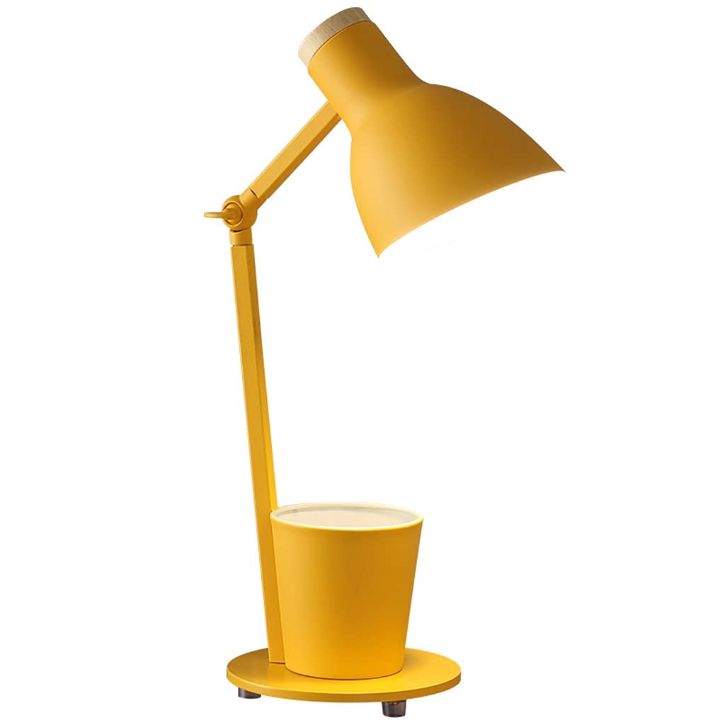 Lampa biurkowa Sypialnia Lampki Nocne Sypialnia Dziecięca Lampka nocna Lampa, Studencka Lampa biurkowa, Bezpłatna regulacja w salonie, z uchwytem na długopis Lampki nocne (kolor: żółty) ciepły jak