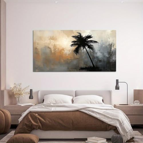 Toile murale palmier avec cadre intérieur haut de gamme - 2