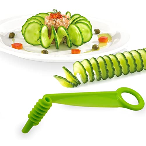 Mandolina manual para cortar verduras en espiral miniatura 5