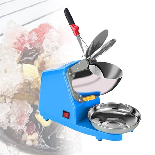 Tritaghiaccio elettrico per uso domestico e commerciale, doppie lame in acciaio inossidabile, alta efficienza 85 kg all'ora