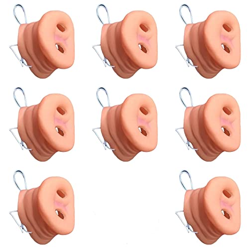 Proumhang 8 Stück Halloween Schweinenase Kostüm Neuheit Schweinenase Schweineschnauze Cosplay Maske mit Gummiband für Kinder Partyzubehör