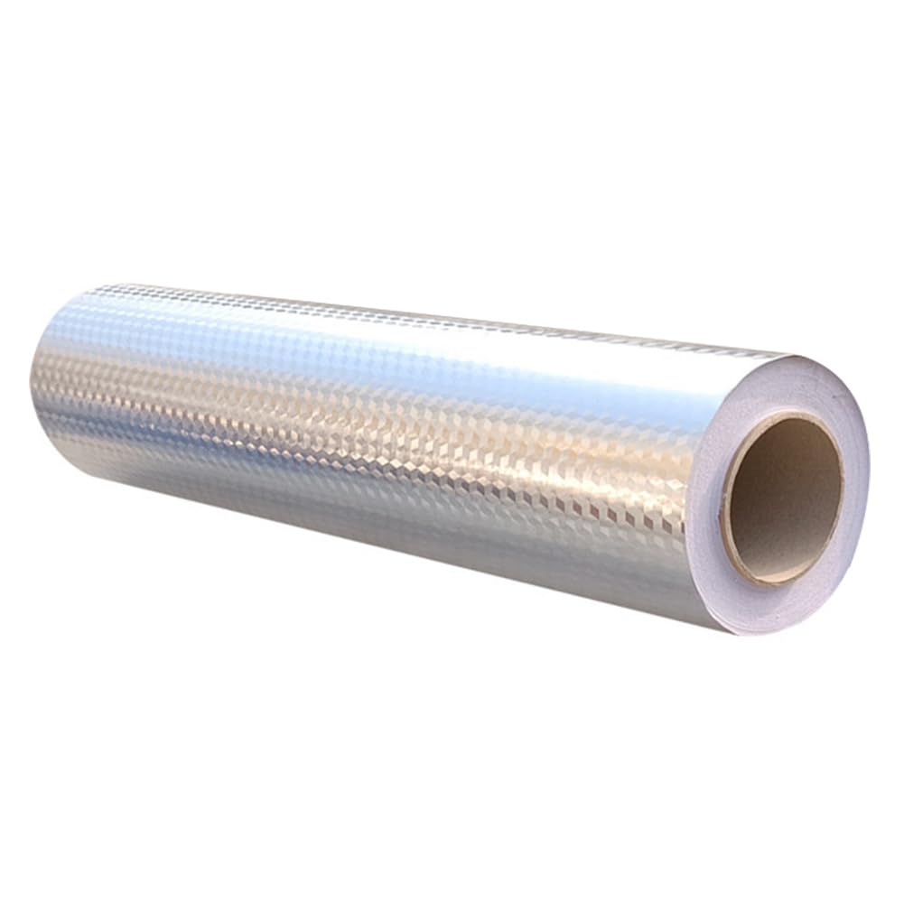 10m Aluminium Foil Backsplash Wallpaper, Self-Adhesive Silver Contact Paper with Grid Lines, Waterproof Heat Resistant, Peel & Stick for Kitchen Countertops Cabinets, 40cm Wide