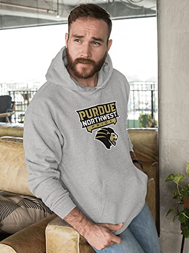 CreateMyTee | Purdue Northwest Pride Three Color Logo Hooded Sweatshirt |3