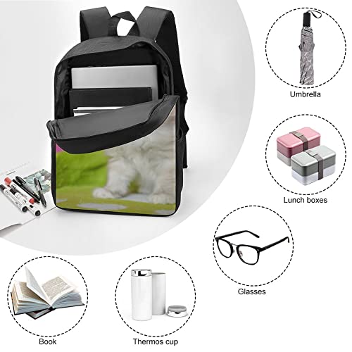 Cartable imprimé 3D chat résistant pour les étudiants de mode décontractée - 6