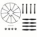 XUSUYUNCHUANG Drone Landing Skid + Pale dell'elica + Protezioni Set di Ricambio for Syma X5HW X5HC Accessori Drone (Color : Black)