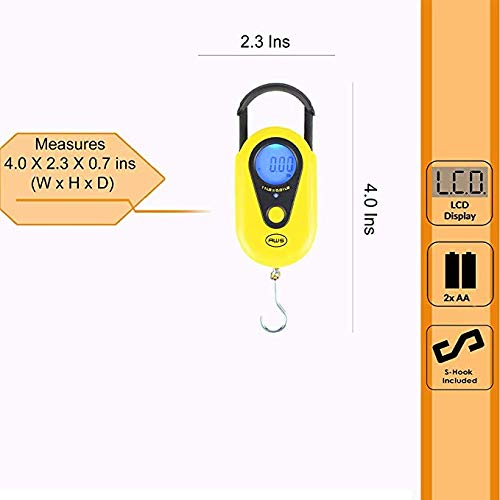 American Weigh Scales Industrial Precision Digital Hanging Scale, Yellow, 11Lb (Amw-Sr-5) #TOP2