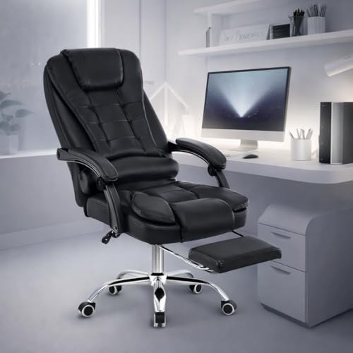 Cadeira De Escritório Presidente Diretor Suporte Lombar Apoio Para os Pés Até 150kg Premium