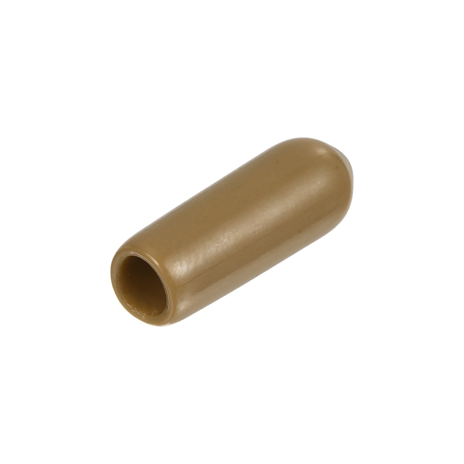 uxcell 20pcs Rubber End Caps 4mm(3/16") ID Vinyl PVC Round Tube Bolt Cap Cover Screw Thread Protectors Light Brown