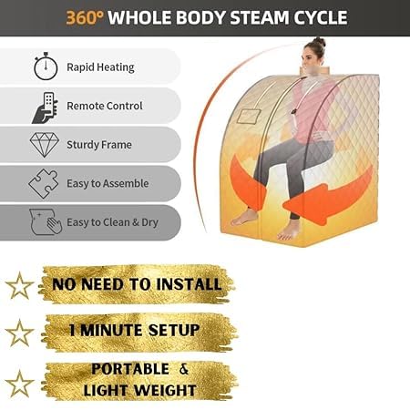 Image of Steam Sauna Bath Machine for Health and Beauty Spa at Home Foldable Portable Steam Sauna Tent Big Size Tent Waterproof Sauna Steam Bath Machine Use For Men & women, Gym.