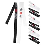 Toyvian 8 Stück Teiliges Ninja Hachimaki Stirnband für Atmungsaktive Schweißabsorbierende Kopfwickel für Karate Fitness Sushi-koch und Halloween-kostüme Japanischer Bushido-Stil Vielseitig