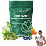 Grüne Entgiftungspulver - 200g, 2026 Neu Grüner Helfers Pulver zum abnehmen, Greens Superfood Pulver, Pflanzenpulver mit Matcha, Gerstengras, Heidelbeeren, Für Energie & Stoffwechsel (1 Stück)