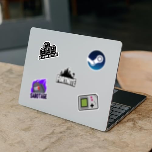 Image of CodersParadise - Pack of 50 Gaming Vinyl Stickers for Laptop, Waterproof & Residue-Free for Laptop, Mobile, Bike, Water Bottle, Notebook, Helmet & Gaming Setup Decor