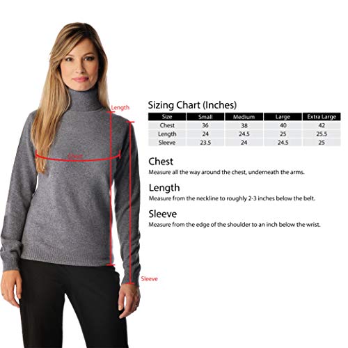 Cashmere Boutique 100% Pure Cashmere Turtleneck Sweater Women - Pullover, Slim Fit, Soft and Warm Long Sleeve Sweater4