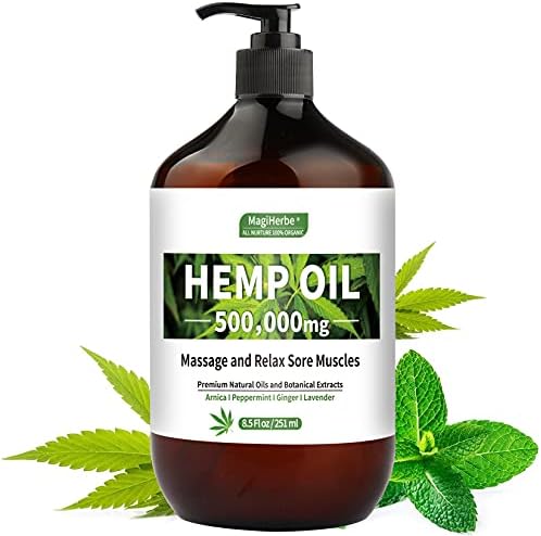 Massage & Body Oil,251ml Natural Extract Massage Oil, Blend of Peppermint and Arnica Oils for Therapeutic Massaging