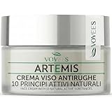 VOVEES ARTEMIS Crema Facial Antiarrugas para Mujer y Hombre, Hidratante Día y Noche con Ácido Hialurónico y 10 Activos Naturales Bio, 50 ml