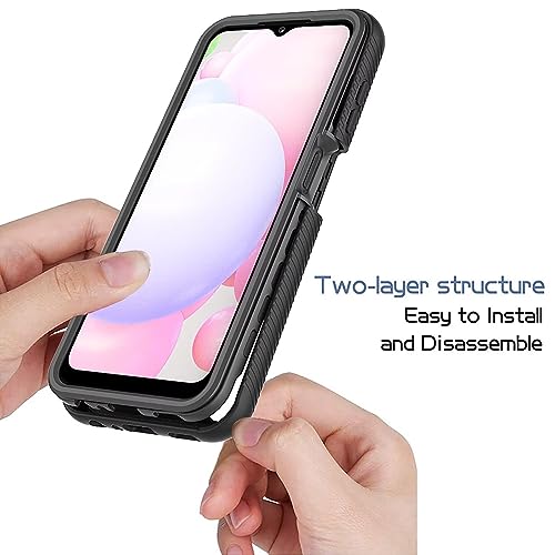 ILING Coque pour Samsung Galaxy A16 5G/4G, 360° Intégrale Protection Transparent Très Mince Antichoc Étui avec L'écran Intégré, Prime Dur PC + Silicone TPU Bumper Housse (Bleu Clair) – vue 5
