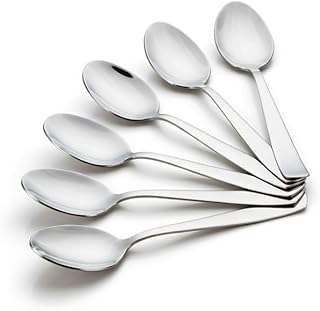Kanshita's Rasoiware Stainless Steel Tea Spoon Set Pack of 6 Durable & Food-Grade Cutlery