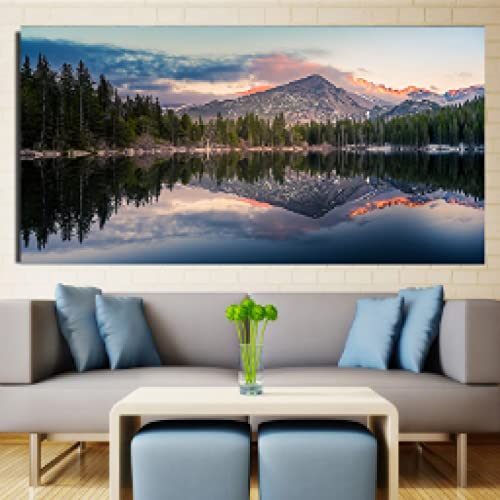 Toile murale art affiches pour remplacer une décoration fade par un paysage de lac