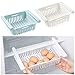 Kühlschranktrennwand Einstellbarer Kühlschrank Organizer Einstellbare Lagerregal Kühlschrank Partition Layer Organizer Finishing Box Lebensmittel Eier Obst Schublade Aufbewahrungsbox (2 Stücke)