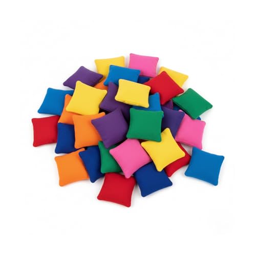 Image of AlustraVive 20 Pcs Mini Bean Bags for Tossing Games – Colorful Small Cornhole Bags (2" x 2") for Kids & Family Fun, Outdoor Carnival Toss Games, Party Favors & DIY Crafts