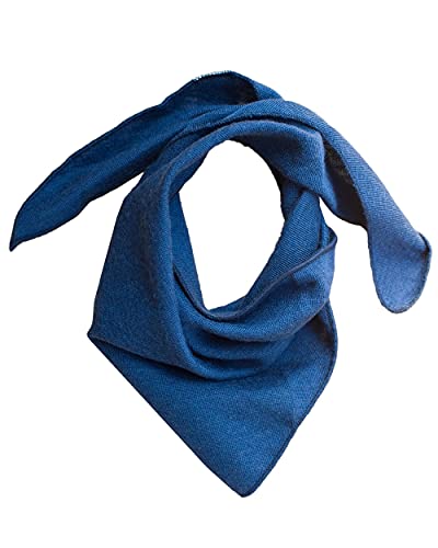 Lilano, Baby Dreieckstuch Uni, 70% Wolle (kbT), 30% Seide, 210 gr./m² (Blau)