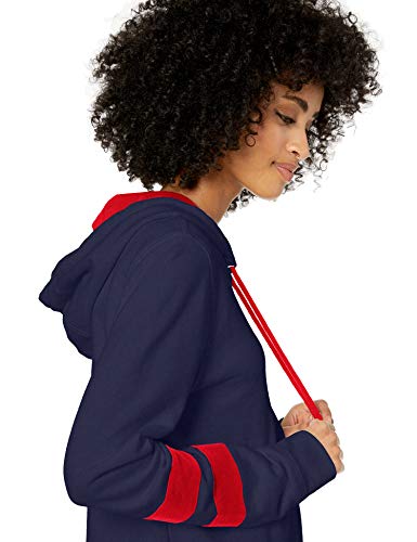 Nautica Womens Classic Supersoft 100% Cotton Pullover Hoodie Hooded Sweatshirt, Navy Seas, X-Large Us #TOP1