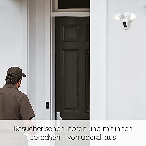 Ring Flutlichtkamera Plus Kabel (Floodlight Cam Wired Plus) | Überwachungskamera aussen mit WLAN, HD-Video, LED-Flutlicht, Nachtsicht… – Ansicht 3