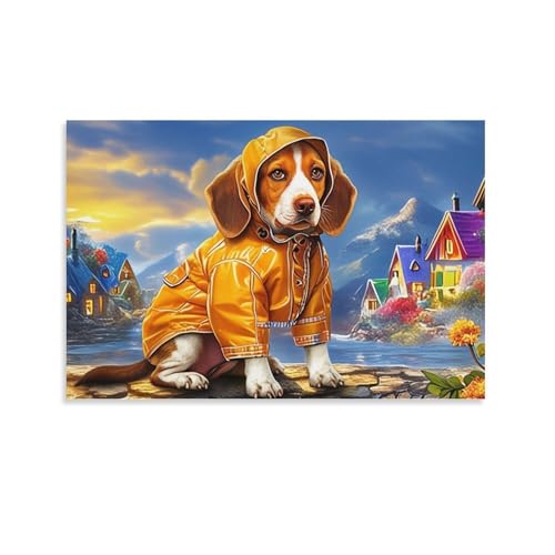 Cuadros de Beagle para decoración de dormitorios modernos y posters en lienzo de salones 50x75