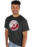 Blue 84 Men's Utah Utes T-Shirt Vintage Cap Dark Heather, Dark Grey, Large