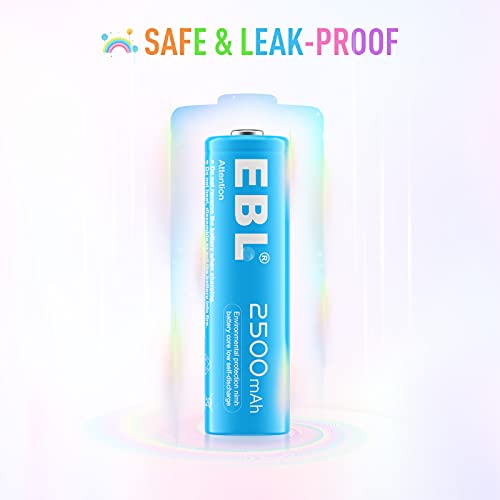 Ebl Aa Aaa Battery Charger With Aa Batteries 2800Mah 4 Counts And Rechargeable Double Aa Battery 2500Mah 10 Counts #TOP6