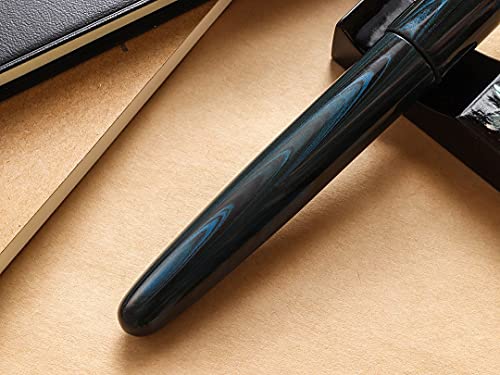 Wancher Dream Pen True Ebonite Marble Blue Fountain Pen (Medium) #TOP3
