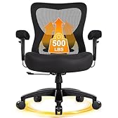 IWMH Chaise de Bureau Ergonomique 200kg, Grande Fauteuil de Bureau en Maille Haute, Chaise de Bureau avec Siège Large, Hauteur Réglable, Support Lombaire Réglable et Accoudoirs 4D