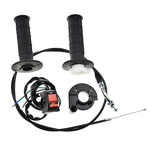Laxeem Twist Throttle Accelerator Handle Gripsand Bent Cable Set With Kill On-Off Switch For 50Cc 110Cc 125Cc 150Cc 250Cc Dirt Bike Quad Atv Pit Pro Trail (Fits For 7/8"/22Mm Bar) #TOP1