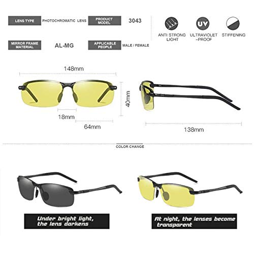 Ljimi Photochromic Sports Polarized Sunglasses For Men And Women Cycling Fishing Day And Night Driving Glasses Uv Protection Eyewear Anti Glare/Radiation Eyeglasses Reduce Eye Fatigue Safety Googlesgue Safety Googles #TOP7