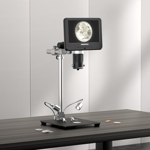 Image of Andonstar 3 Lens 2160P UHD HDMI Digital Microscope 2000X, AD246SM-Plus Professional for PCB Circuit Board Soldering Microscope Station, Soldering Helping Hands, Tool Holder, 32G Card