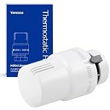 VANCOCO M30 × 1,5 mm testa termostatica, valvola di riscaldamento, luce bianca piena, sonda liquida con posizione antigelo