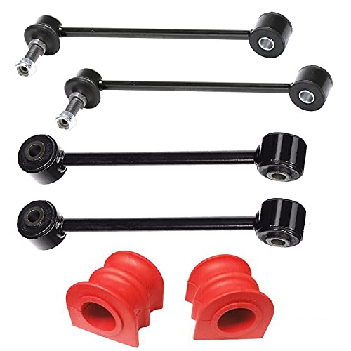 6PC Front Stabilizer Bar Links With Front Bushings + Rear Stabilizer Links Fits 2006-2010 Jeep Grand Cherokee Commander by suspension dudes - Used condition - US$51.71
