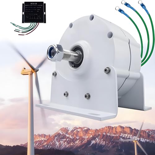 Kit generador de turbina eólica Controlador de Carga Turbinas Verticales Generador de energía eléctrica Equipo, Generador de imán Permanente de Bajas RPM 12000W 12V 24V 48V Generador eléctri